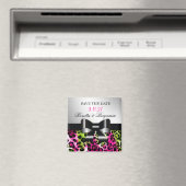 Aimant 311 Chic Chic Hot Rose Lime Leopard Bow Enregistre (In Situ (Lave-vaisselle))