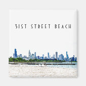 Aimant 31st Street Beach Chicago (Devant)
