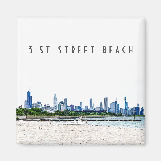Aimant 31st Street Beach Chicago (Devant)