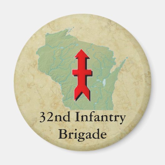 Aimant 32e infanterie Wisconsin Militaire (Devant)