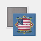 Aimant 34e infanterie bénévole de l'Illinois (Recto/Verso)