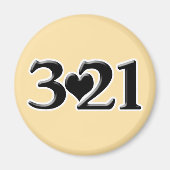 Aimant 3-21 Journée mondiale du syndrome de Down (Devant)