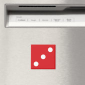 Aimant 3 Magnat de dés rouges (In Situ (Lave-vaisselle))