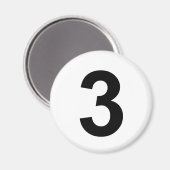 Aimant 3 - numéro trois (Recto/Verso)