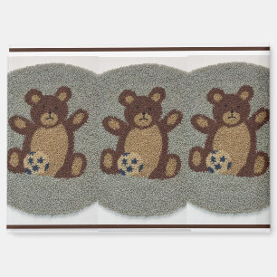 AIMANT 3 OURS DE CAOUTCHOUC OU DE TAPISSERIE POUR DOLLHOU