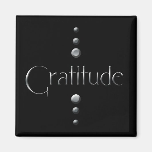 Aimant 3 points Argent Bloc Gratitude et Arrière - plan n (Devant)