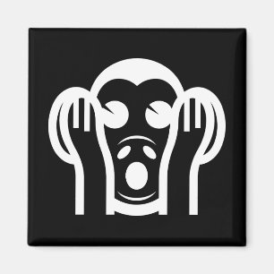 Aimant 3 Singes Sages Kikazaru 聞 か ざ る N'Écouter AUCUN Em