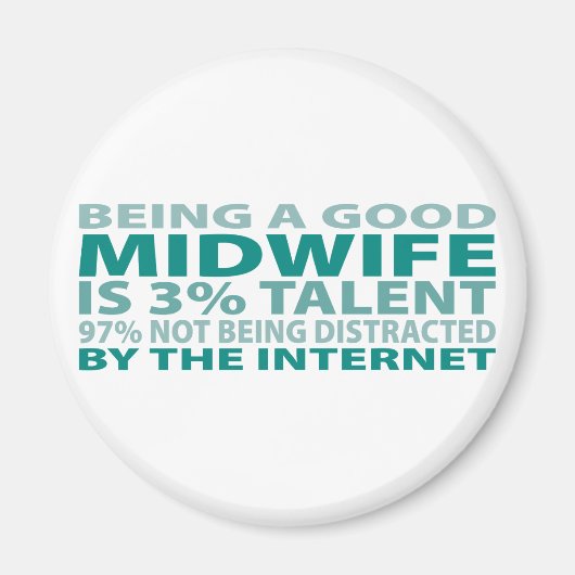 Aimant 3% Talent de sage-femme (Devant)