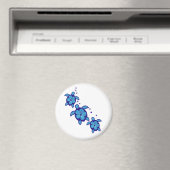 Aimant 3 Tortues Honu Bleues (In Situ (Lave-vaisselle))