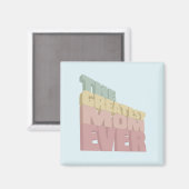 Aimant 3D Greatest Mom Ever design (Recto/Verso)