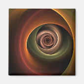 Aimant 3D Spirale Abstraite couleurs chaudes Art fractal  (Devant)