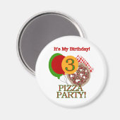 Aimant 3e fête de pizza Tshirts et cadeaux d'anniversaire (Recto/Verso)