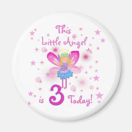 Aimant 3e T-shirts et cadeaux d'anniversaire Little Angel (Devant)