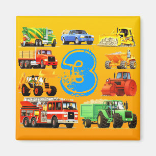 Aimant 3ème anniversaire de grands camions