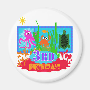 Aimant 3ème Aventure sous-marine Tshirts d'anniversaire