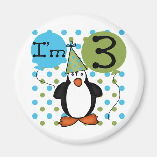 Aimant 3ème Pingouin T-shirts et cadeaux d'anniversaire