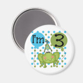 Aimant 3èmes T-shirts et cadeaux d'anniversaire de (Recto/Verso)