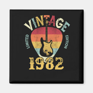 Aimant 40 ans 1982 Onglet de guitare 40e anniversaire Gui