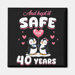 Aimant 40 Ans de Mariage Cadeau de Mariage pour Couple de