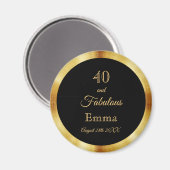 Aimant 40 fabuleux nom en or noir (Recto/Verso)