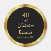 Aimant 40 fabulous black gold name (Devant)