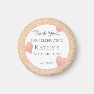 Aimant 40e Anniversaire de fête Cadeau coucher de soleil