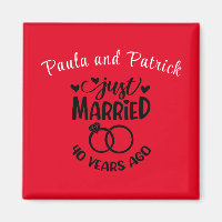 40e anniversaire de Mariage noms personnalisés Rub