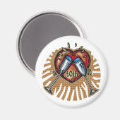 Aimant 40e anniversaire du mariage t (Recto/Verso)