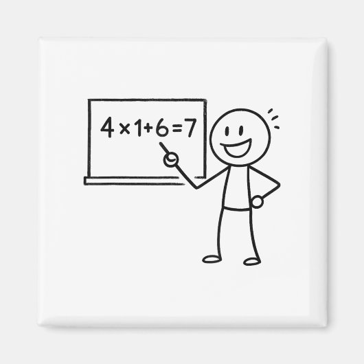 Aimant 41 67 Mème Quarante Un Six Sept Enseignant Des Mat (Devant)