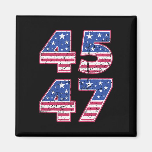 Aimant 45 47 Président Patriotique Trump Deux Fois Dans U (Devant)