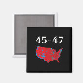 Aimant 45 47 Trump Election Map 2024 (Recto/Verso)