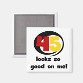 Aimant 45 T-shirts et cadeaux sont si bons pour moi (Recto/Verso)