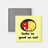 Aimant 45 T-shirts et cadeaux sont si bons pour moi (Recto/Verso)