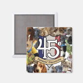 Aimant 45e animaux de compagnie sur votre réfrigérateur (Recto/Verso)