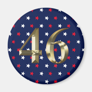 Aimant "46" Président Biden, Biden Harris 2020 Gold Blue