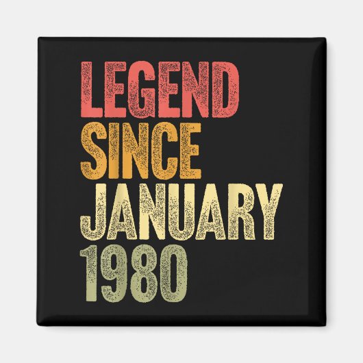 Aimant 46 Year Old Legend Since January 1980 Retro 46th B (Devant)