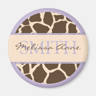 Aimant 4 de toilettes de fille de safari