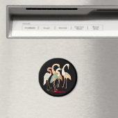 Aimant 4 grues japonaises Thunder_Cove (In Situ (Lave-vaisselle))