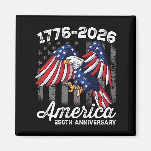 Aimant 4 juillet 250 ans 1776-2026 (Devant)