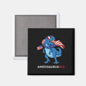 Aimant 4 juillet Amerisaurus T Rex Dinosaur Garçons T (Recto/Verso)