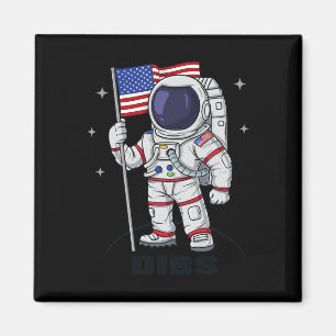 Aimant 4 juillet astronaute USA American Flag Fun Patrio