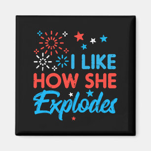 Aimant 4 juillet comme explose couple assorti homme