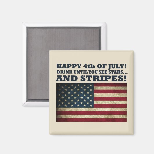 Aimant 4 juillet drôle (Recto/Verso)