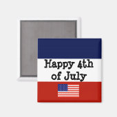 Aimant 4 juillet heureux (Recto/Verso)