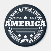 Aimant 4 juillet heureux (Devant)