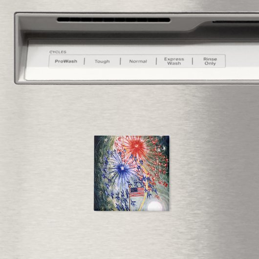 Aimant 4 juillet, numéro 1, peinture d'art (In Situ (Lave-vaisselle))