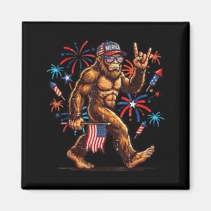 Aimant 4 juillet patriotique américain Bigfoot Sasquatch