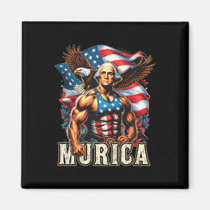 Aimant 4 juillet Patriotique Funny George Washington juil