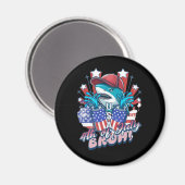 Aimant 4 juillet requin brui (Recto/Verso)