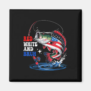 Aimant 4 juillet Rouge Blanc Et Garçon Bruh Pêche Amériqu